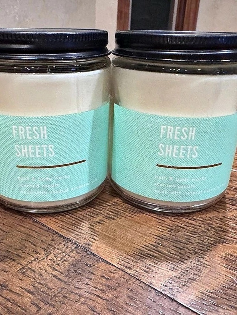 Bath & Body Works Fresh Sheets Single Wick Candle Single Wick Candles Set of 2